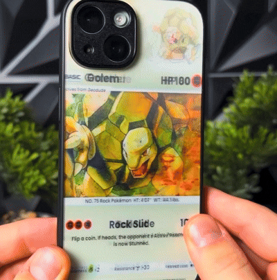 LumiCases 3D Reflective Geodude Case